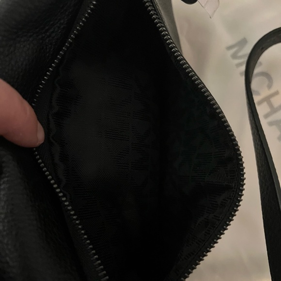 NWT Michael Kors Rhea studded belt bag Fanny pack! HTF black leather w/ graphite - Picture 6 of 12